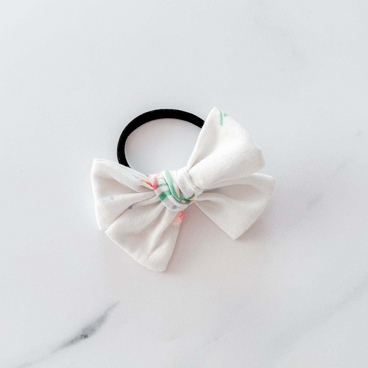 Upcycled bow hair tie - Bouquet