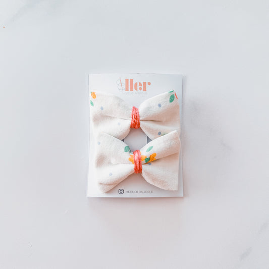 Upcycled bow hair clips - Bouquet