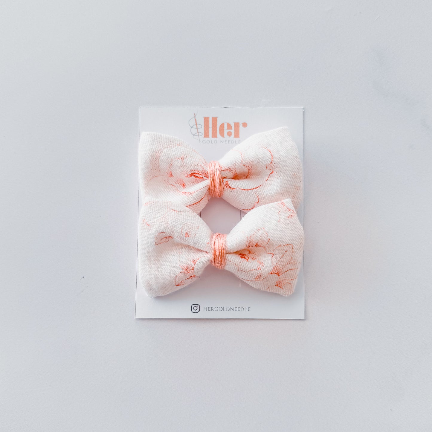 Upcycled bow hair clips - Roses